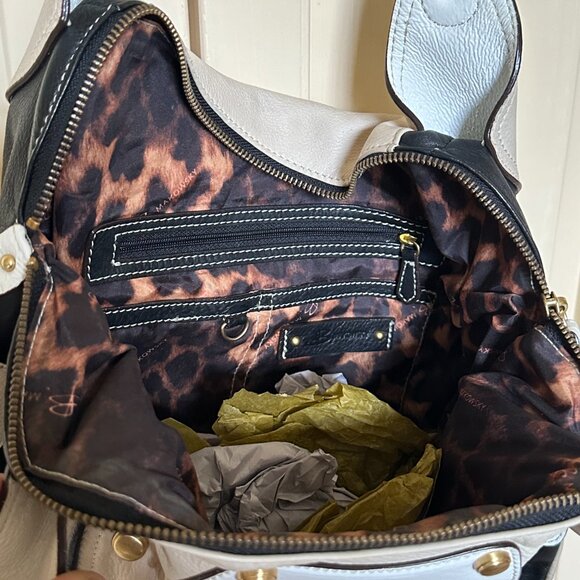 B. MAKOWSKY VINTAGE Y2K ERA 2000's 100% GENUINE LEATHER OVERSIZED SLOUCH HANDBAG - Picture 5 of 10